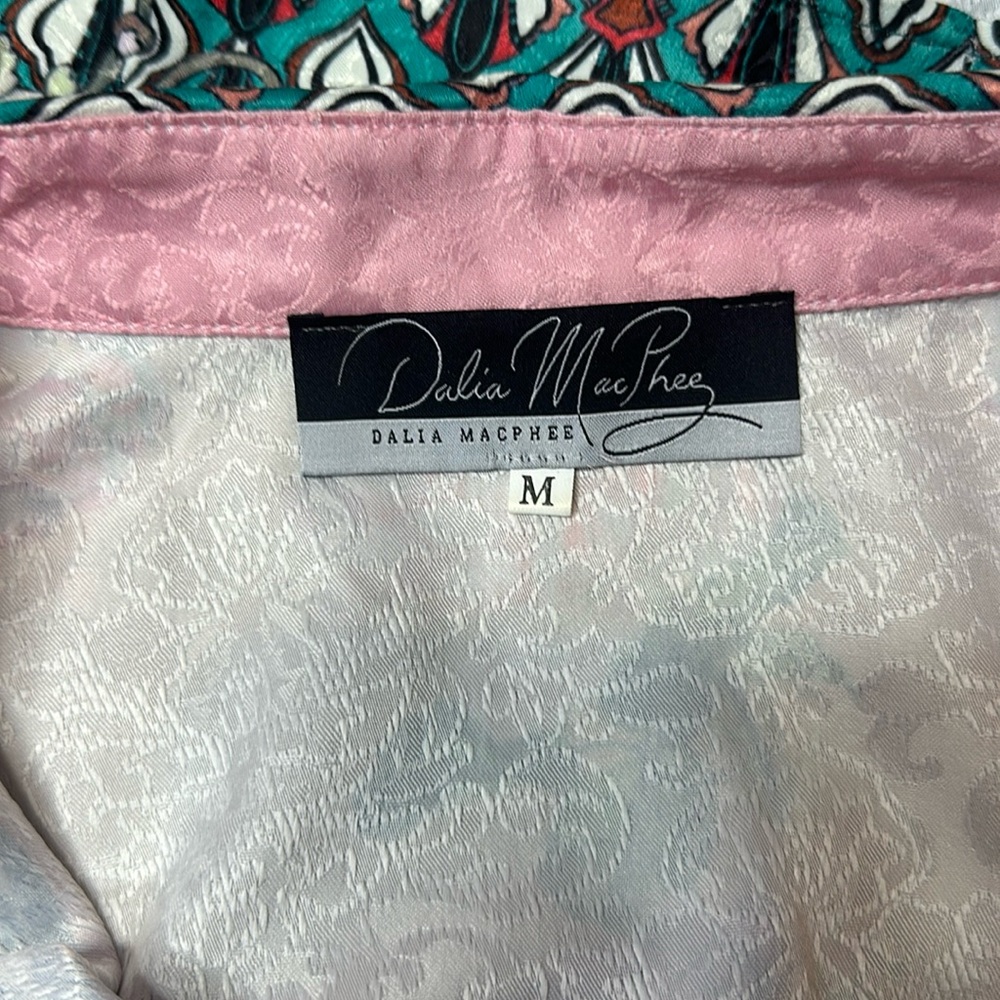 Dalia Macphee multi color floral long sleeve dress Size M - Picture 2 of 5